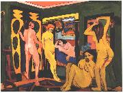 Ernst Ludwig Kirchner, Bathing women in a room